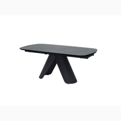 Стіл розкладний FORTE Ceramic Black (180+50+50) x 98 x 76