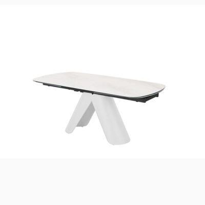 Стіл розкладний FORTE Ceramic White (180+50+50) x 98 x 76